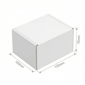 White Mailing Boxes - White, 50 Pcs/Carton, Single Wall, 125x100x75mm