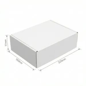 220x160x77mm - White, Single Wall, 25/Piece