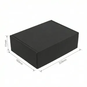 220x160x77mm - Black, Single Wall, 25/Piece