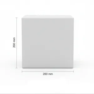 200x200x200mm - White, Single Wall, 25/Piece