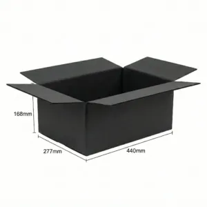 440x277x168mm - Black, Single Wall, 25/Piece