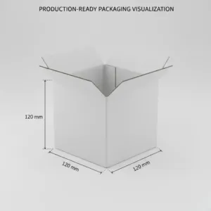 Cubical Boxes - White, 50 Pcs/Carton, Single Wall, 120x120x120 mm