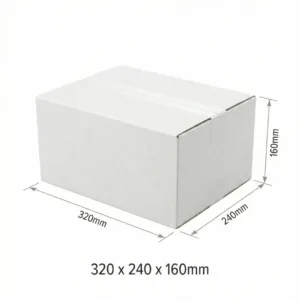 A4 Mailing Boxes - White, 50 Pcs/Carton, Single Wall, 320x240x160mm