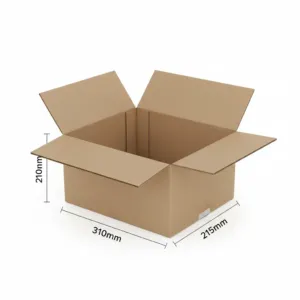 Heavy Duty Cardboard Boxes - Kraft, 50 Pcs/Carton, Double Wall, 310X215X210mm