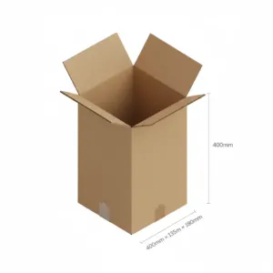 Heavy Duty Cardboard Boxes - Kraft, 50 Pcs/Carton, Double Wall, 400X135X180mm