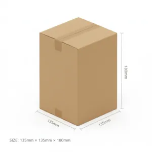 Heavy Duty Cardboard Boxes - Kraft, 50 Pcs/Carton, Double Wall, 135X135X180mm