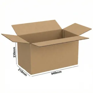 Heavy Duty Cardboard Boxes - Kraft, 50 Pcs/Carton, Double Wall, 440X210X230mm