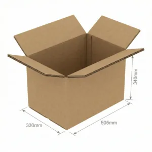 Heavy Duty Cardboard Boxes - Kraft, 50 Pcs/Carton, Double Wall, 505X330X340mm