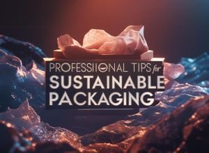 give me image with text Professional tips for sustainable packaging