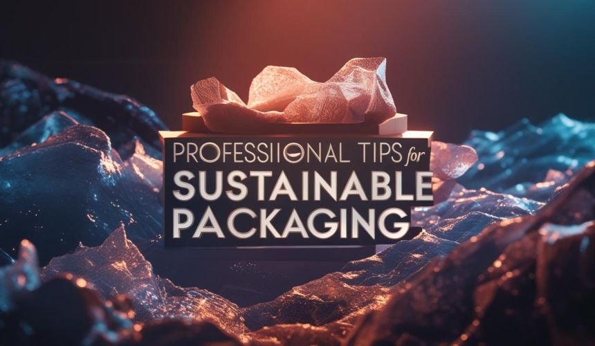 give me image with text Professional tips for sustainable packaging