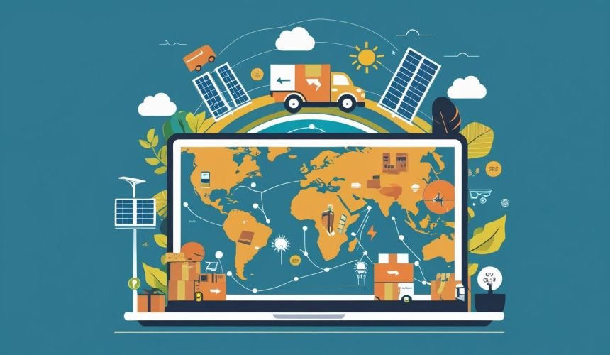 give me one image on this text over image Climate-neutral shipping_ How online retailers reduce their CO2 emissions